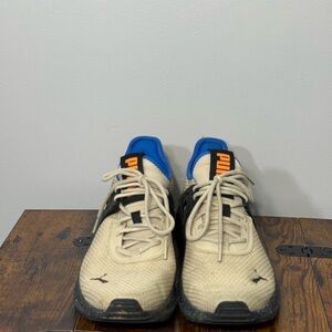 Puma Tan and Blue Athletic Shoes